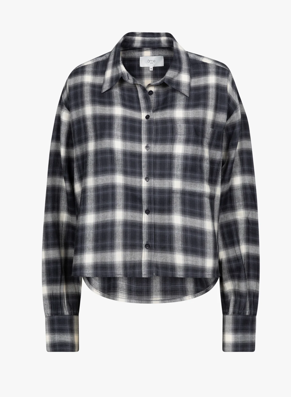 Chemise en flanelle Karlotta | Noir et blanc - Image 1